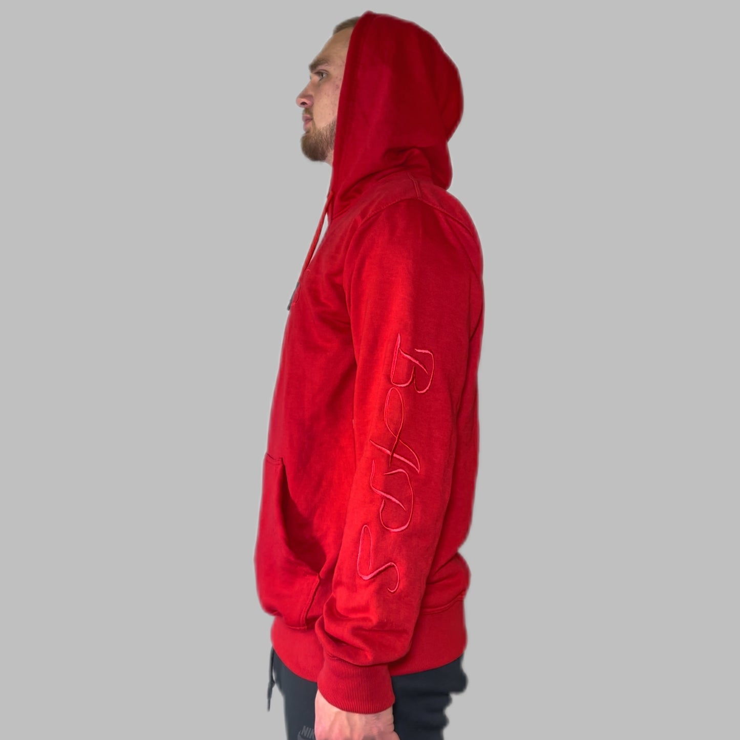 The Hooded Sweatshirt “Satin Red”