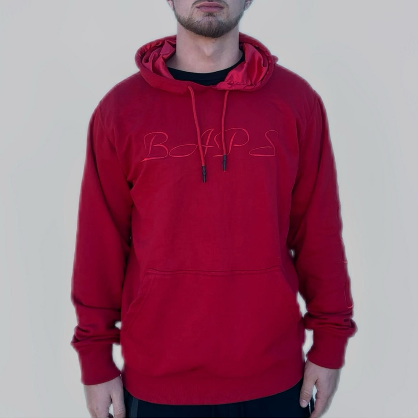 The Hooded Sweatshirt “Satin Red”