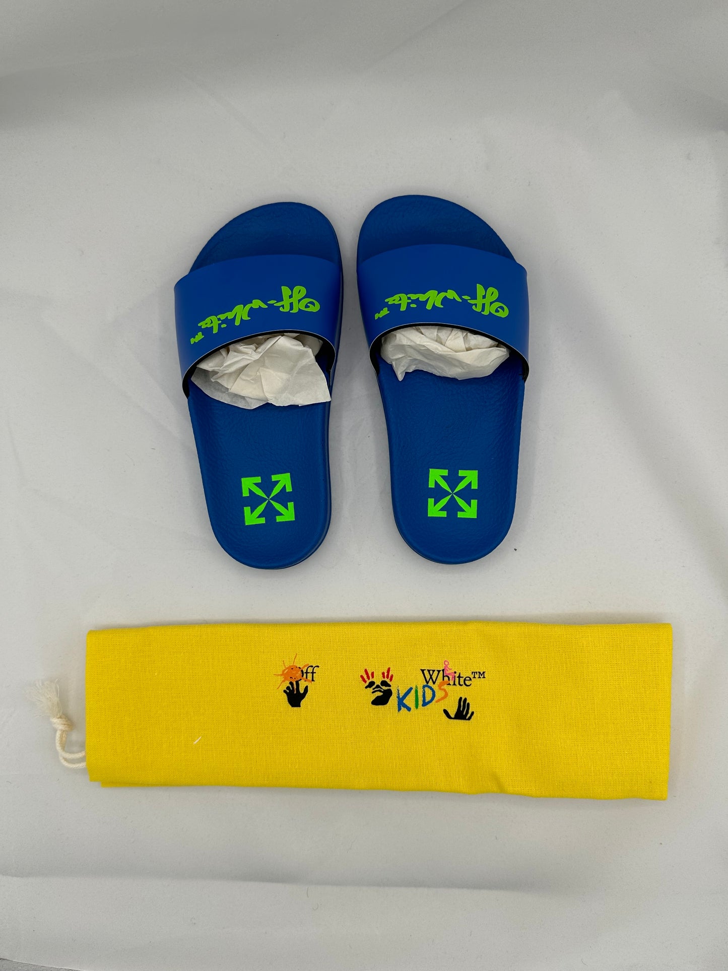 Off-White Kids Slide 'Blue Green'